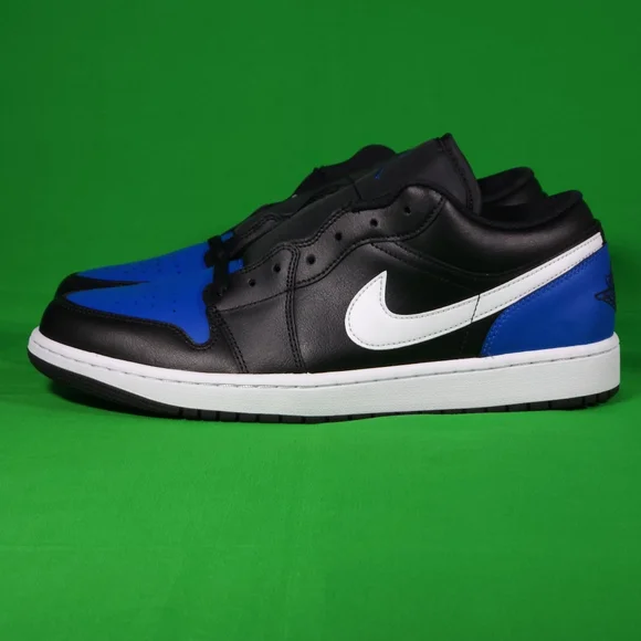❌️SOLD❌️ Nike Air Jordan 1 Low 'Black Royal Toe' Size 12 Mens 553558-042 - Picture 1 of 8